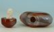 Chinese Old Hand Painting Jade Agate Snuff Bottle Collectable Ornament Gifts Snuff Bottles photo 3