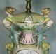 Mid Century Painted Bisque Figural Lamp Cherubs Mermaids Mid-Century Modernism photo 2