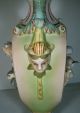 Mid Century Painted Bisque Figural Lamp Cherubs Mermaids Mid-Century Modernism photo 3