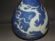 Rare Chinese Blue&white Porcelain Dragon Carving Vase Vases photo 1