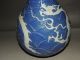 Rare Chinese Blue&white Porcelain Dragon Carving Vase Vases photo 6