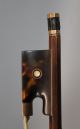 Authentic Antique,  Adolf C.  Schuster,  Pernambuco,  Rose Gold Mounted Violin Bow String photo 7