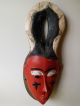 Old Tribal African Guro Mask W/ Scarafication Marks & Antelope Horns,  Estate Buy Masks photo 1