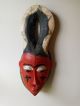Old Tribal African Guro Mask W/ Scarafication Marks & Antelope Horns,  Estate Buy Masks photo 2