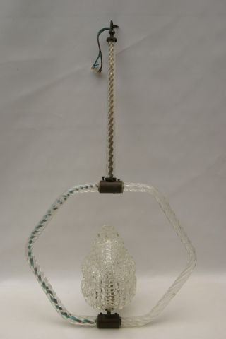 Wonderful Rare Barovier & Toso Chandelier Ceiling Murano Glass Italian Modernism photo