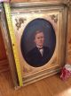 Antique Old 19th Century Portrait Painting Striking Young Man Frame Tlc Victorian photo 9