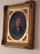 Antique Old 19th Century Portrait Painting Striking Young Man Frame Tlc Victorian photo 5