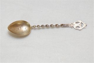 Antique Sterling Silver Spoon Old Point Comfort,  Hampton Va 3 5/8 