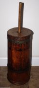 Antique Country Primitive Wooden Butter Churn; 19th Century Staved Pine Churner Primitives photo 9