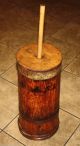 Antique Country Primitive Wooden Butter Churn; 19th Century Staved Pine Churner Primitives photo 4