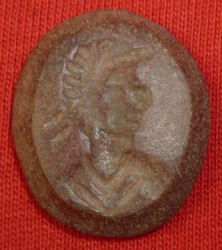 Roman Ancient Stone Engraved Gem For Ring / Pendant Circa 200 - 300 Ad - 1045 photo