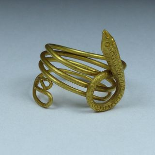 Stunning Roman Gold Snake Ring 1st/2nd Ad photo