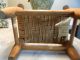 Vintage Wooden Doll Teddy Bear Toy Chair With Woven Seat 12 