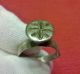 Ancient Medieval Roman Silver Signet Ring 700 Ad Roman photo 1
