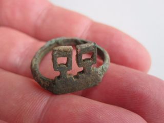 Ancient Late Roman Early Byzantine Bronze Finger Ring photo