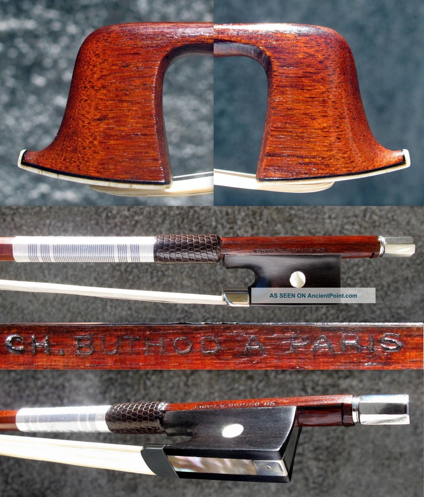 French Antique Violin Bow By J.  T.  - Lamy C.  1910 String photo