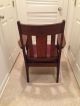 Antique Arts & Crafts Oak Mission Style Chair Early 1900 ' S 1900-1950 photo 3