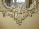 Vintage Syroco Rococo French Provincial Scrolls White Wood Wall Mantle Mirror Mirrors photo 11