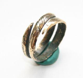Ancient Old Viking Bronze Spiral Ring (oct02) photo