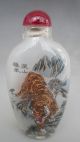 Chinese Folk Painting White Tiger Figure Handmade Collectibles Snuff Bottle Snuff Bottles photo 4
