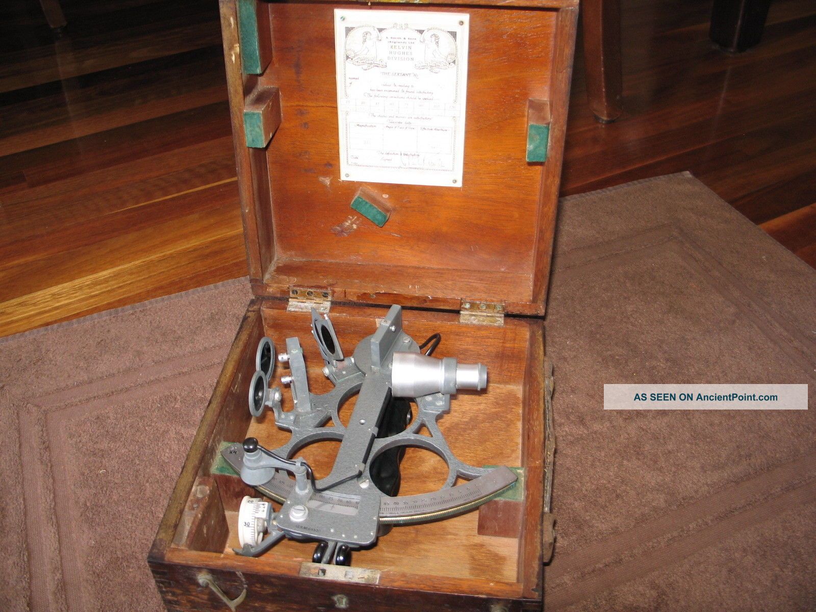 Vintage Sextant Kelvin Hughes Division 1965 S.  Smith & Sons With Light Orig Case Sextants photo