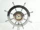 Antique English Art Deco Ships Wheel Wind Up Chromed Clock Maritime Nautical Clocks photo 3