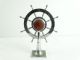 Antique English Art Deco Ships Wheel Wind Up Chromed Clock Maritime Nautical Clocks photo 5
