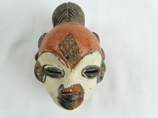 Rare Old African Punu Artist Gabon Earthenware Funerary Mask Africa photo