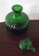 1970 ' S Green Diamond Pattern Brandy Decanter W Stopper Decanters photo 1