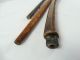 3 Antique Wooden Walking Sticks Inc Japanese With Applied Manuki And Etched Woodenware photo 2