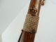 3 Antique Wooden Walking Sticks Inc Japanese With Applied Manuki And Etched Woodenware photo 8