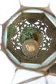 Antique Vintage Moroccan Hanging Candle Lantern Light Pierced Brass & Glass Chandeliers, Fixtures, Sconces photo 7