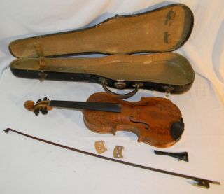 Antique 1908 John Brokke? Hand Made Violin Well Flamed Back No.  39 Rare photo