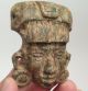 Jade Pre Columbian Head Pendant - Mesoamerica Statue - Antique Aztec/mayan Artifact The Americas photo 1
