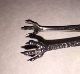 Repousse Sugar Tongs Kirk Sterling Silver 1930 - 1940 photo