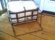 Vtg Factory Industrial Canvas Bin Storage Container Raised Metal Base Steampunk Other Mercantile Antiques photo 8