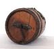 Antique Rare Dutch Wooden Barrel Butter Churn Cast Iron Primitives photo 1