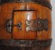 Antique Rare Dutch Wooden Barrel Butter Churn Cast Iron Primitives photo 2