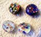 (4) Antique Stunning Floral Lampwork Goldstone Glass Ball Buttons Self Shank A Buttons photo 2