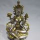 Vintage Tibet Silver Copper Gilt Tibetan Buddhism Statue - - - Green Tara Buddha Buddha photo 1