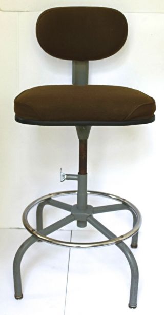 Vtg Industrial Cramer Adjustable Drafting Stool Chair Machine Age Steampunk 50 ' S photo