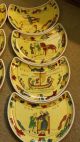 Crescent Shaped Plates Depicting The Bayuex Tapestry And The Battle Of Hastings Plates & Chargers photo 1