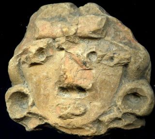 Pre - Columbian Michoacan Mexico Clay Figure Head,  Ca; 1000 - 300 Bc photo