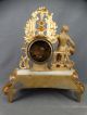 Antique 19thc Victorian French Brunfaut Figural Winged Lady Goddess Mantel Clock Clocks photo 7