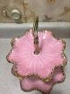 Vintage Retro California Pottery 2 - Tier Pink Gold Serving Appetizer Tray Mid-Century Modernism photo 8
