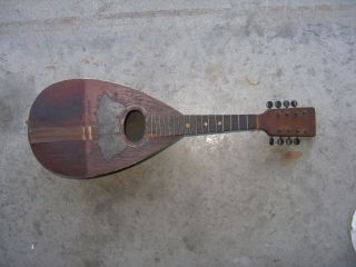 Antique 1920 ' S Vintage Flat Back Mandolin 24 