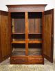 Antique 1800 ' S Victorian Walnut Armoire Wardrobe Closet 1800-1899 photo 9