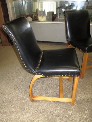 Pr.  Of Heywood Wakefield Vinyl Covered Side Chairs - All photo