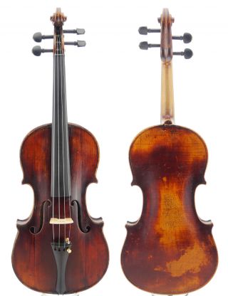 Fine,  Antique Luigi Bajoni Labeled 4/4 Italian,  Old Master Violin photo