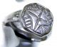 Rare Medieval Period Bronze Christian Ring Depicting Star Of Bethlehem - Ab29 Roman photo 1